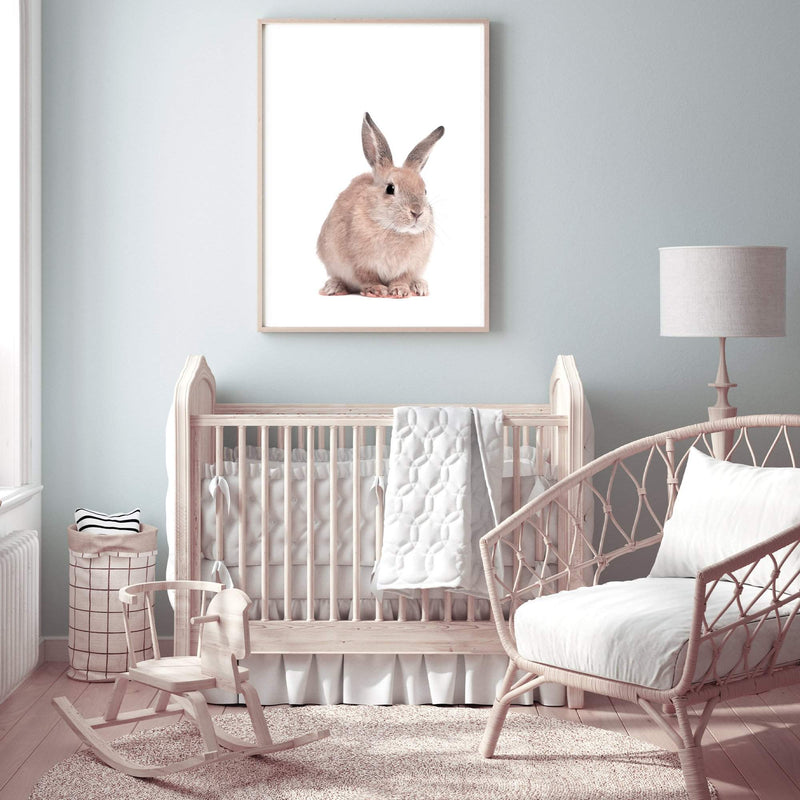 Baby Bunny Rabbit-The Paper Tree-animal,Artwork,baby,bunny,cute,kids room,kids wall art,neutral,nursery,nursery decor,portrait,premium art print,rabbit,wall art,Wall_Art,Wall_Art_Prints