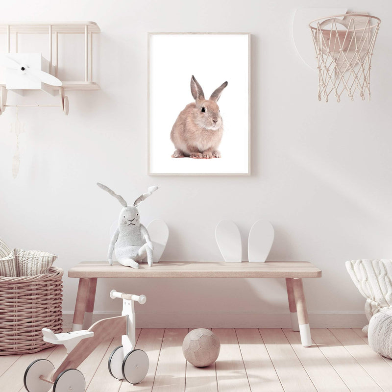 Baby Bunny Rabbit-The Paper Tree-animal,Artwork,baby,bunny,cute,kids room,kids wall art,neutral,nursery,nursery decor,portrait,premium art print,rabbit,wall art,Wall_Art,Wall_Art_Prints