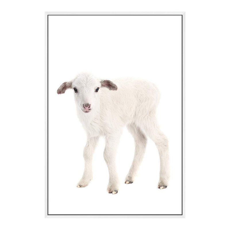 Baby Lamb-The Paper Tree-animal,Artwork,baby,cute,kids room,kids wall art,lamb,neutral,nursery,nursery decor,portrait,premium art print,wall art,Wall_Art,Wall_Art_Prints,white