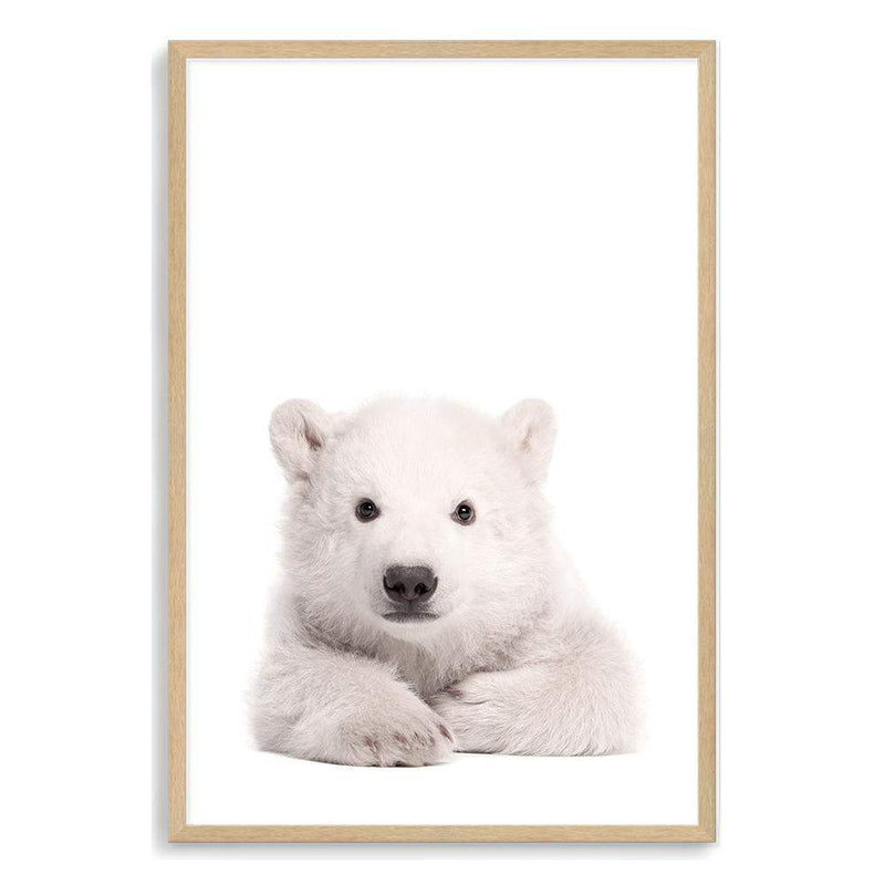 Baby Polar Bear-The Paper Tree-animal,Artwork,baby,bear,cute,kids room,kids wall art,neutral,nursery,nursery decor,polar bear,portrait,premium art print,wall art,Wall_Art,Wall_Art_Prints,white