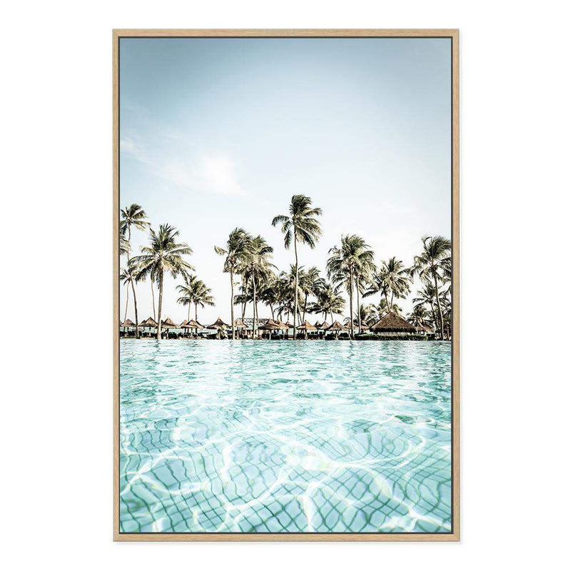 Tropical Island Palms-The Paper Tree-Art_Prints,Artwork,BEACH,beach entrance,beach scene,boho,coastal,COASTAL ART,Designer,hamptons,hut,island,PALM TREE,palm trees,paradise,portrait,premium art print,teal,tropical,wall art,Wall_Art,Wall_Art_Prints