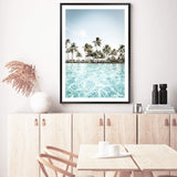 Tropical Island Palms-The Paper Tree-Art_Prints,Artwork,BEACH,beach entrance,beach scene,boho,coastal,COASTAL ART,Designer,hamptons,hut,island,PALM TREE,palm trees,paradise,portrait,premium art print,teal,tropical,wall art,Wall_Art,Wall_Art_Prints