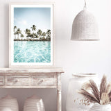 Tropical Island Palms-The Paper Tree-Art_Prints,Artwork,BEACH,beach entrance,beach scene,boho,coastal,COASTAL ART,Designer,hamptons,hut,island,PALM TREE,palm trees,paradise,portrait,premium art print,teal,tropical,wall art,Wall_Art,Wall_Art_Prints