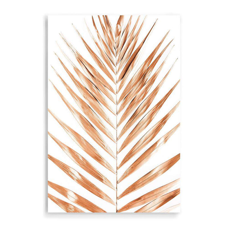 Golden Palm Leaf-The Paper Tree-bohemian,boho,dried,dried palm,gold,golden,neutral,original,palm frond,palm leaf,portrait,premium art print,scandi,wall art,Wall_Art,Wall_Art_Prints