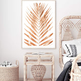 Golden Palm Leaf-The Paper Tree-bohemian,boho,dried,dried palm,gold,golden,neutral,original,palm frond,palm leaf,portrait,premium art print,scandi,wall art,Wall_Art,Wall_Art_Prints