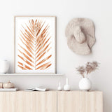 Golden Palm Leaf-The Paper Tree-bohemian,boho,dried,dried palm,gold,golden,neutral,original,palm frond,palm leaf,portrait,premium art print,scandi,wall art,Wall_Art,Wall_Art_Prints