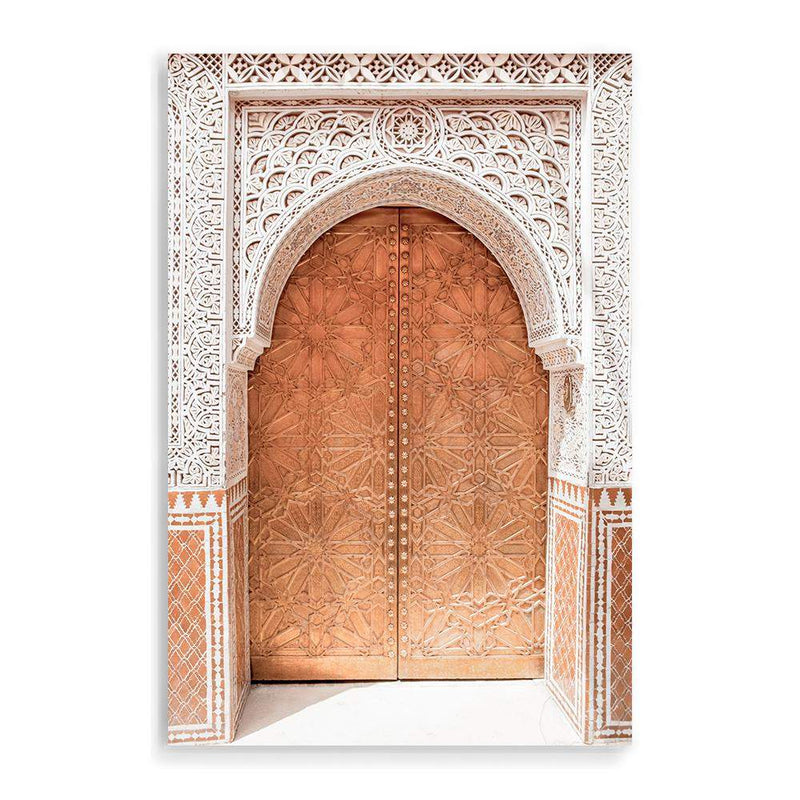 Gold Moroccan Door-The Paper Tree-arch,arch door,arches,architecture,boho,gold,gold door,golden,moroccan,moroccan arch,morocco,orange,premium art print,TEMPLE,wall art,Wall_Art,Wall_Art_Prints