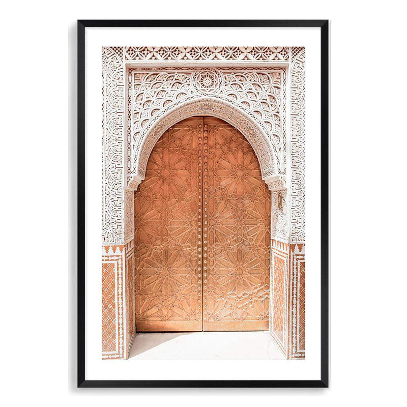 Gold Moroccan Door-The Paper Tree-arch,arch door,arches,architecture,boho,gold,gold door,golden,moroccan,moroccan arch,morocco,orange,premium art print,TEMPLE,wall art,Wall_Art,Wall_Art_Prints