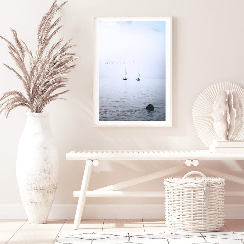 Sailing Boats-The Paper Tree-boat,coast,coastal,hamptons,ocean,portrait,premium art print,ripples,sail,sail boat,sailing,wall art,Wall_Art,Wall_Art_Prints,water,waves