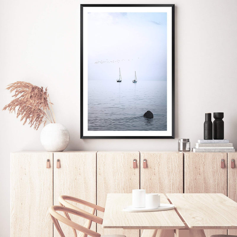 Sailing Boats-The Paper Tree-boat,coast,coastal,hamptons,ocean,portrait,premium art print,ripples,sail,sail boat,sailing,wall art,Wall_Art,Wall_Art_Prints,water,waves