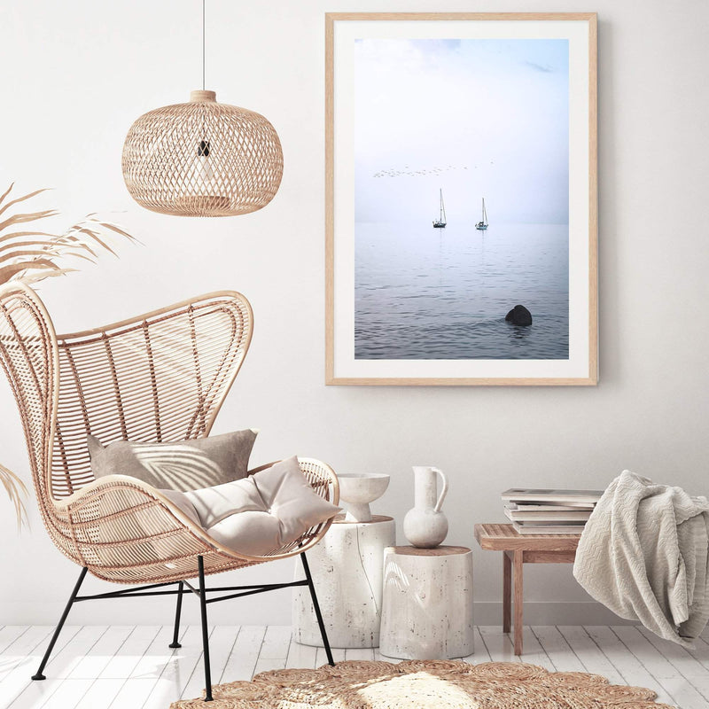 Sailing Boats-The Paper Tree-boat,coast,coastal,hamptons,ocean,portrait,premium art print,ripples,sail,sail boat,sailing,wall art,Wall_Art,Wall_Art_Prints,water,waves