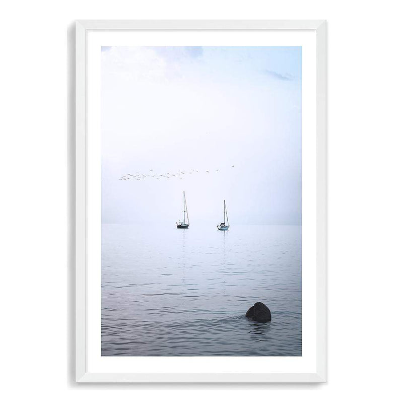 Sailing Boats-The Paper Tree-boat,coast,coastal,hamptons,ocean,portrait,premium art print,ripples,sail,sail boat,sailing,wall art,Wall_Art,Wall_Art_Prints,water,waves