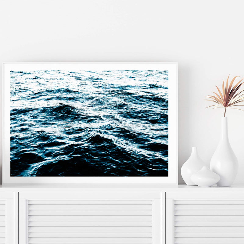 Ocean Waves-The Paper Tree-Art_Prints,BEACH,blue,coastal,COASTAL ART,Designer,hamptons,landscape,ocean,ocean ripples,Ocean surface,Ocean waves,premium art print,ripples,surfers,wall art,Wall_Art,Wall_Art_Prints,water,waves