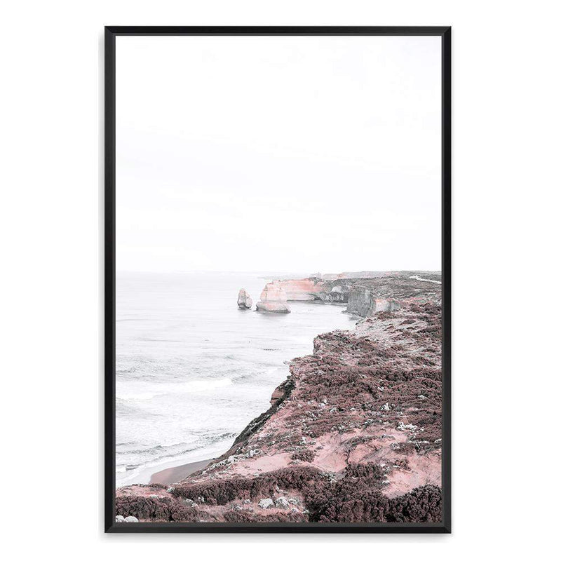 The Great Ocean Road II-The Paper Tree-Art_Prints,Artwork,australian art,australian beach,australian coastline,australian landscape,BEACH,boho,coastal,COASTAL ART,Designer,great ocean road,hamptons,landscape,mist,muted tone,neutral,ocean,pastel,pastel pink,pink,pink beach,portrait,premium art print,rock fromation,rocks,travel,wall art,Wall_Art,Wall_Art_Prints