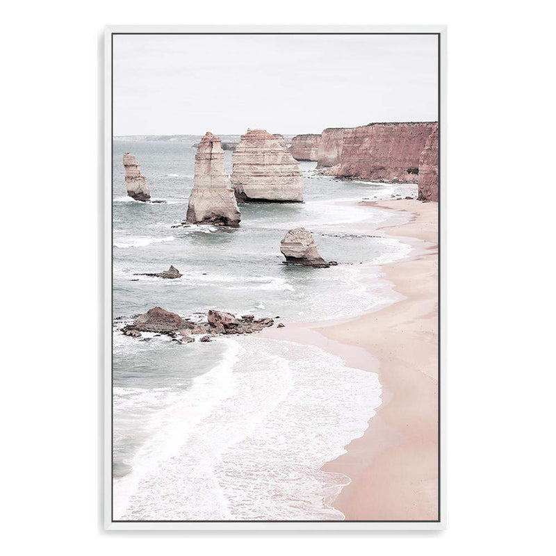 The Great Ocean Road-The Paper Tree-Art_Prints,Artwork,australian art,australian beach,australian coastline,australian landscape,BEACH,boho,coastal,COASTAL ART,Designer,great ocean road,hamptons,landscape,muted tone,neutral,ocean,pastel,pastel pink,peach,pink,portrait,premium art print,rock formation,rocks,travel,wall art,Wall_Art,Wall_Art_Prints,waves