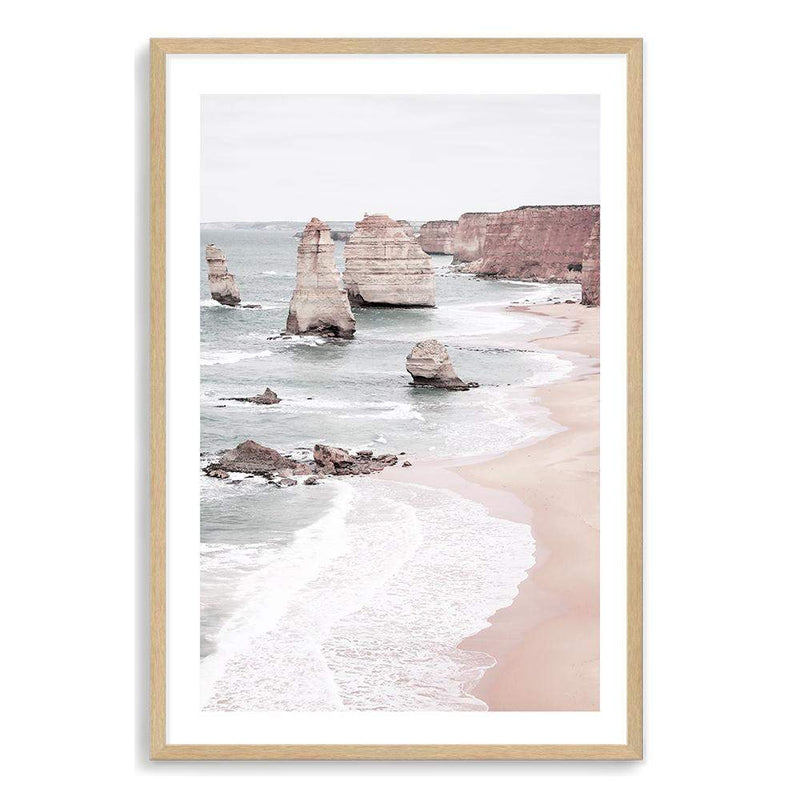 The Great Ocean Road-The Paper Tree-Art_Prints,Artwork,australian art,australian beach,australian coastline,australian landscape,BEACH,boho,coastal,COASTAL ART,Designer,great ocean road,hamptons,landscape,muted tone,neutral,ocean,pastel,pastel pink,peach,pink,portrait,premium art print,rock formation,rocks,travel,wall art,Wall_Art,Wall_Art_Prints,waves