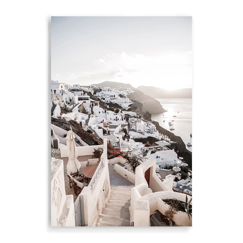 A View Of Oia Town In Santorini