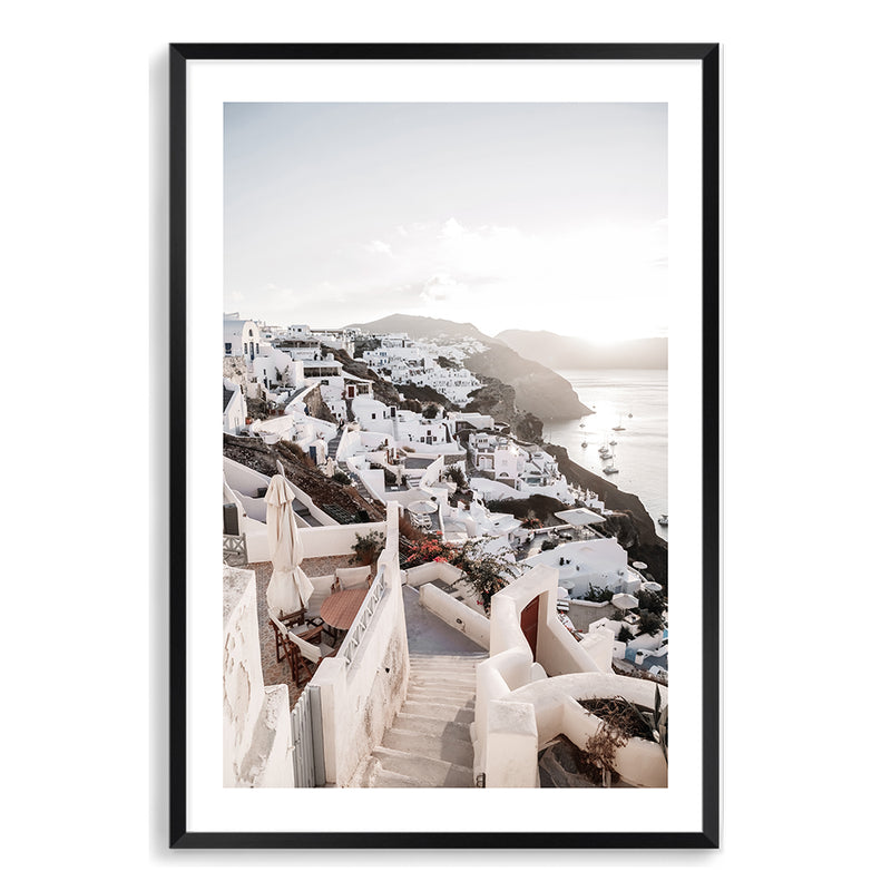 A View Of Oia Town In Santorini