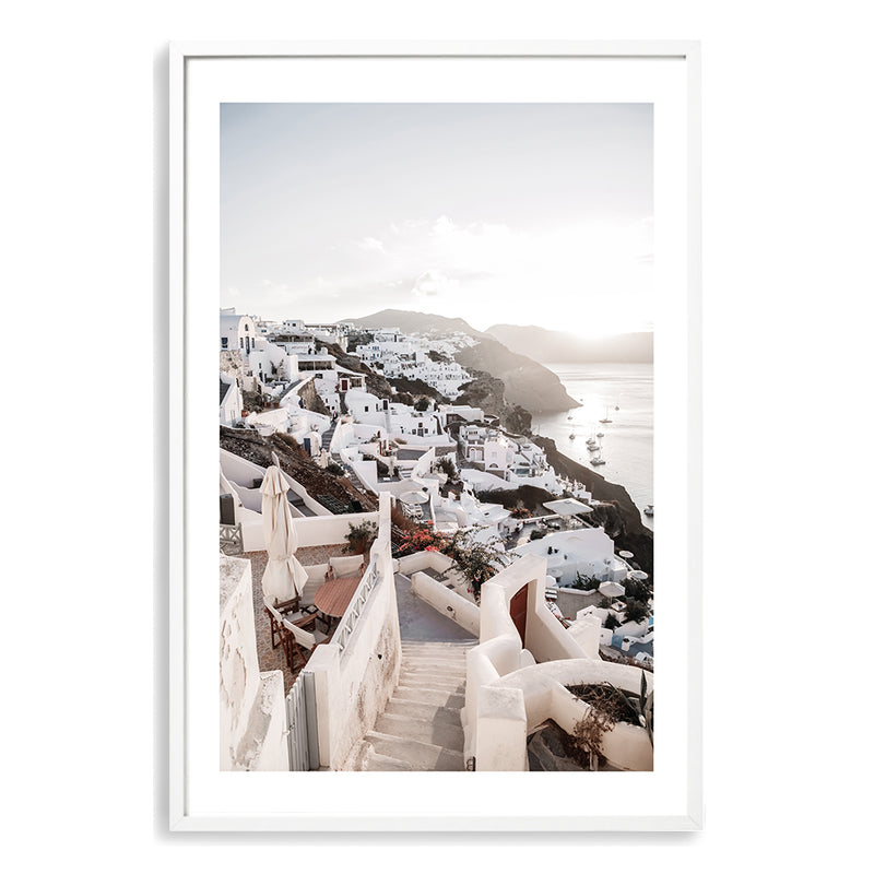 A View Of Oia Town In Santorini