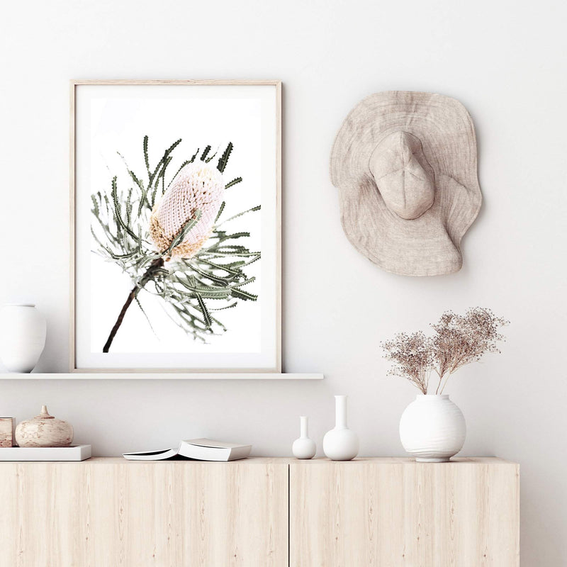 Australian Native Banksia Floral-The Paper Tree-australia,australian,australian art,australian native,australiana,Banksia,Banksia flower,floral,flower,flowers,green,hamptons,muted tone,native,native flower,native flowers,neutral,portrait,premium art print,wall art,Wall_Art,Wall_Art_Prints,yellow