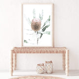 Australian Native Banksia Floral II-The Paper Tree-australia,australian,australian art,Australian Native,australiana,Banksia,Banksia flower,floral,flower,flowers,green,hamptons,muted tone,native,native flower,Native Flowers,neutral,portrait,premium art print,wall art,Wall_Art,Wall_Art_Prints,yellow