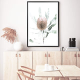 Australian Native Banksia Floral II-The Paper Tree-australia,australian,australian art,Australian Native,australiana,Banksia,Banksia flower,floral,flower,flowers,green,hamptons,muted tone,native,native flower,Native Flowers,neutral,portrait,premium art print,wall art,Wall_Art,Wall_Art_Prints,yellow