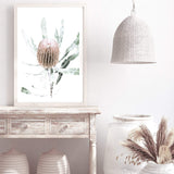 Australian Native Banksia Floral II-The Paper Tree-australia,australian,australian art,Australian Native,australiana,Banksia,Banksia flower,floral,flower,flowers,green,hamptons,muted tone,native,native flower,Native Flowers,neutral,portrait,premium art print,wall art,Wall_Art,Wall_Art_Prints,yellow