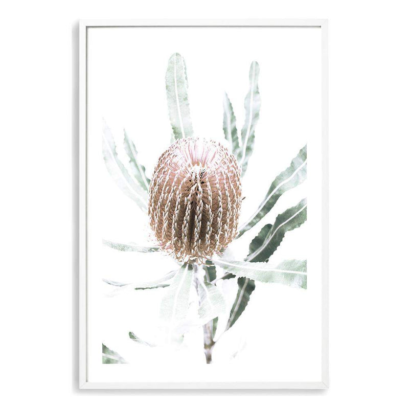 Australian Native Banksia Floral II-The Paper Tree-australia,australian,australian art,Australian Native,australiana,Banksia,Banksia flower,floral,flower,flowers,green,hamptons,muted tone,native,native flower,Native Flowers,neutral,portrait,premium art print,wall art,Wall_Art,Wall_Art_Prints,yellow