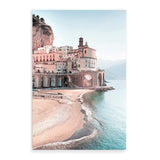 Amalfi Coast-The Paper Tree-amailfi coastline,amalfi,amalfi coast,Art_Prints,Artwork,BEACH,blue,boho,coastal,COASTAL ART,destination,Italy,pastel,pink,portrait,premium art print,seascape,teal,wall art,wall art print,wall art prints,Wall_Art,Wall_Art_Prints