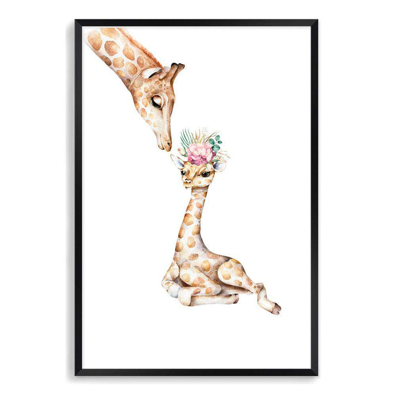 Baby Giraffe II-The Paper Tree-africa,AFRICAN ANIMAL,African animals,animal,Artwork,BABY GIRAFFE,giraffe,nursery,orange,portrait,premium art print,wall art,Wall_Art,Wall_Art_Prints,WATERCOLOR,watercolour,watercolour giraffe