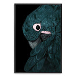 Painted Parrot-The Paper Tree-Artwork,BIRD,Birds,black,blue bird,blue parrot,cockatiel,cockatoo,colourful Bird,feathers,green,hand painted,maccaw,painted bird,parrot,parrots,portrait,premium art print,teal,wall art,Wall_Art,Wall_Art_Prints