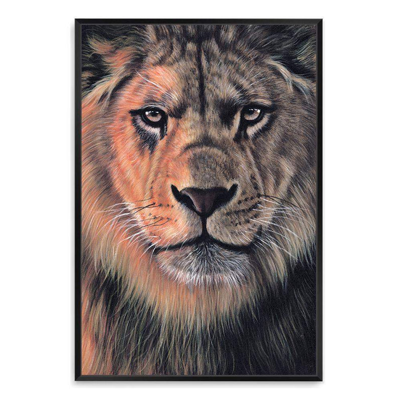 Leo The Lion-The Paper Tree-africa,african,Art_Prints,Artwork,boho,Designer,hand painted,leo,lion,orange,painted,portrait,premium art print,TAN,wall art,Wall_Art,Wall_Art_Prints