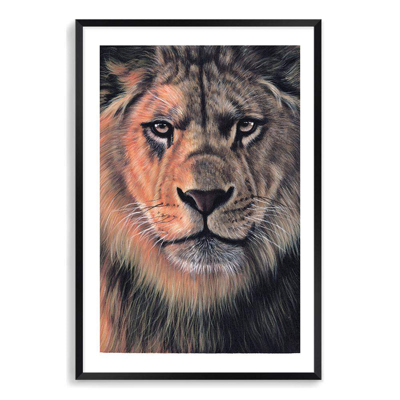 Leo The Lion-The Paper Tree-africa,african,Art_Prints,Artwork,boho,Designer,hand painted,leo,lion,orange,painted,portrait,premium art print,TAN,wall art,Wall_Art,Wall_Art_Prints