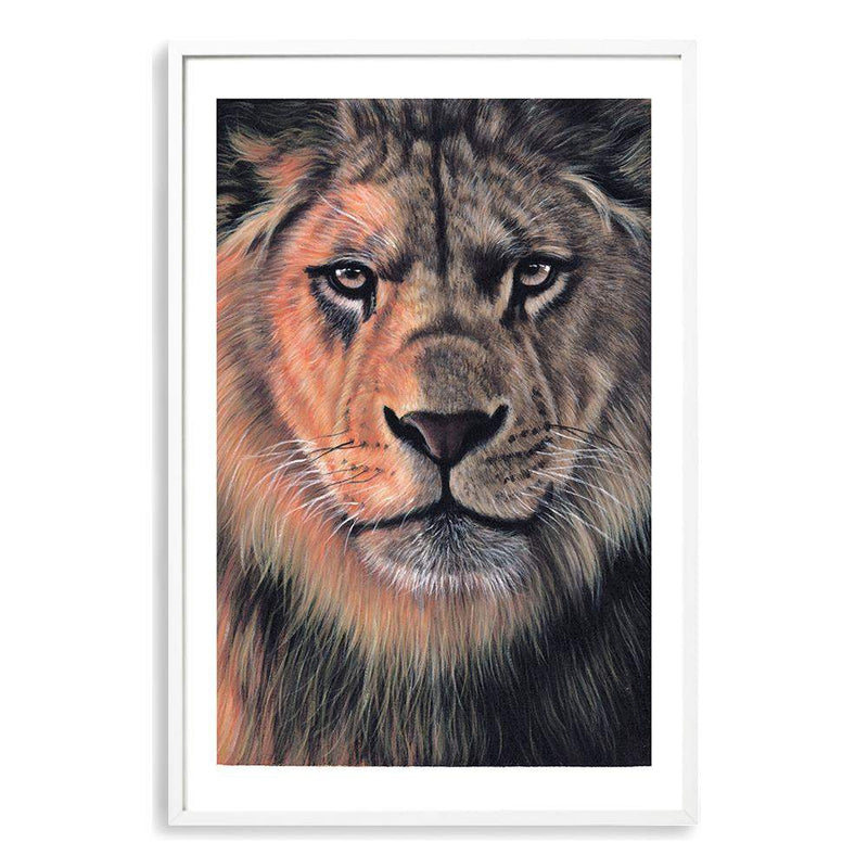 Leo The Lion-The Paper Tree-africa,african,Art_Prints,Artwork,boho,Designer,hand painted,leo,lion,orange,painted,portrait,premium art print,TAN,wall art,Wall_Art,Wall_Art_Prints