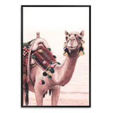 Painted Camel In The Desert-The Paper Tree-Art_Prints,Artwork,boho,burnt orange,camel,desert,Designer,horizon,landscape,moroccan,morocco,MOROCCOW,peach,pink,portrait,premium art print,tan,wall art,Wall_Art,Wall_Art_Prints