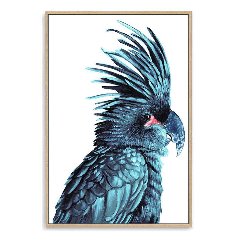 The Palm Cockatoo-The Paper Tree-Artwork,BIRD,Birds,blue bird,blue parrot,cockatiel,cockatoo,colourful Bird,hamptons,painted bird,parrot,parrots,portrait,premium art print,wall art,Wall_Art,Wall_Art_Prints