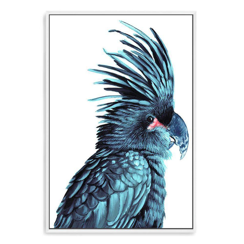 The Palm Cockatoo-The Paper Tree-Artwork,BIRD,Birds,blue bird,blue parrot,cockatiel,cockatoo,colourful Bird,hamptons,painted bird,parrot,parrots,portrait,premium art print,wall art,Wall_Art,Wall_Art_Prints