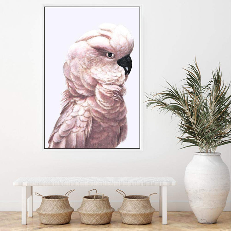 Pink Cockatoo-The Paper Tree-Artwork,BIRD,Birds,blue bird,blue parrot,boho,cockatiel,cockatoo,colourful Bird,painted bird,parrot,parrots,pink cockatoo,portrait,premium art print,wall art,Wall_Art,Wall_Art_Prints