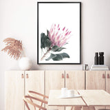 Dusty Pink Protea II-The Paper Tree-dusty pink,floral,floral artwork,flower,flowers,green,pink,pink flower,pink protea,portait,premium art print,protea,protea art,protea flower,protea flowers,wall art,Wall_Art,Wall_Art_Prints