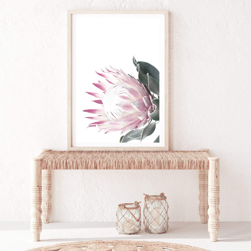 Dusty Pink Protea-The Paper Tree-dusty pink,floral,floral artwork,flower,flowers,green,pink,pink flower,pink protea,portrait,protea,protea art,protea artwork,protea flower,protea flowers,wall art,Wall_Art,Wall_Art_Prints