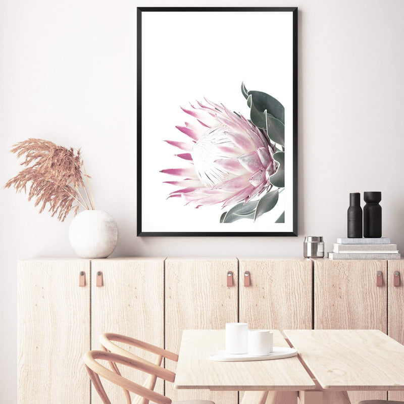 Dusty Pink Protea-The Paper Tree-dusty pink,floral,floral artwork,flower,flowers,green,pink,pink flower,pink protea,portrait,protea,protea art,protea artwork,protea flower,protea flowers,wall art,Wall_Art,Wall_Art_Prints