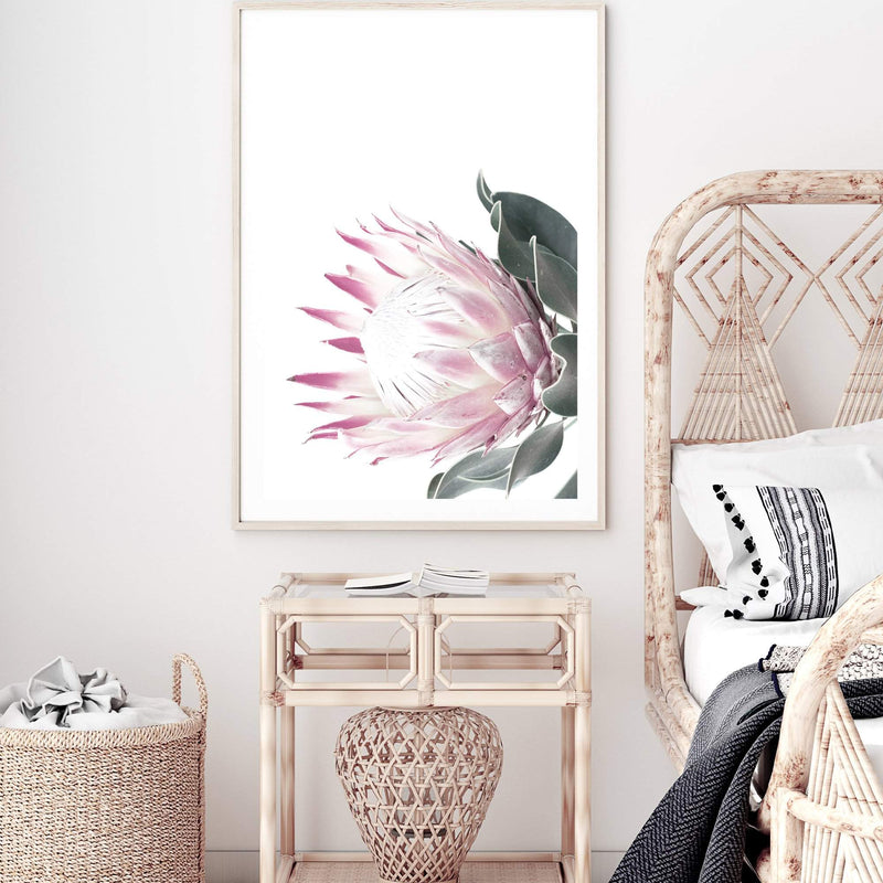 Dusty Pink Protea-The Paper Tree-dusty pink,floral,floral artwork,flower,flowers,green,pink,pink flower,pink protea,portrait,protea,protea art,protea artwork,protea flower,protea flowers,wall art,Wall_Art,Wall_Art_Prints