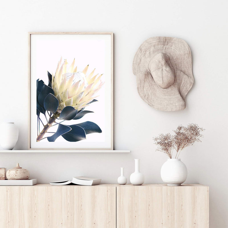 Yellow Protea II-The Paper Tree-floral,flower,flowers,portrait,premium art print,protea,protea flower,protea flowers,wall art,Wall_Art,Wall_Art_Prints,yellow,yellow flower