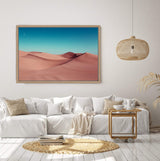 Desert Sand Dunes-The Paper Tree-Art_Prints,Artwork,blue,boho,burnt orange,Californian desert,desert,Designer,horizon,landscape,moroccan,moroccan desert,morocco,orange,premium art print,sand dunes,TAN,wall art,Wall_Art,Wall_Art_Prints