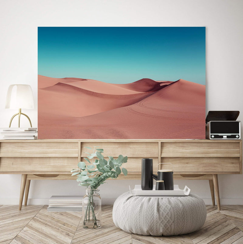 Desert Sand Dunes-The Paper Tree-Art_Prints,Artwork,blue,boho,burnt orange,Californian desert,desert,Designer,horizon,landscape,moroccan,moroccan desert,morocco,orange,premium art print,sand dunes,TAN,wall art,Wall_Art,Wall_Art_Prints