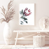 Red King Protea II-The Paper Tree-floral,flower,flowers,portrait,premium art print,protea,protea flower,protea flowers,red,red flower,red protea,red protea flower,wall art,Wall_Art,Wall_Art_Prints