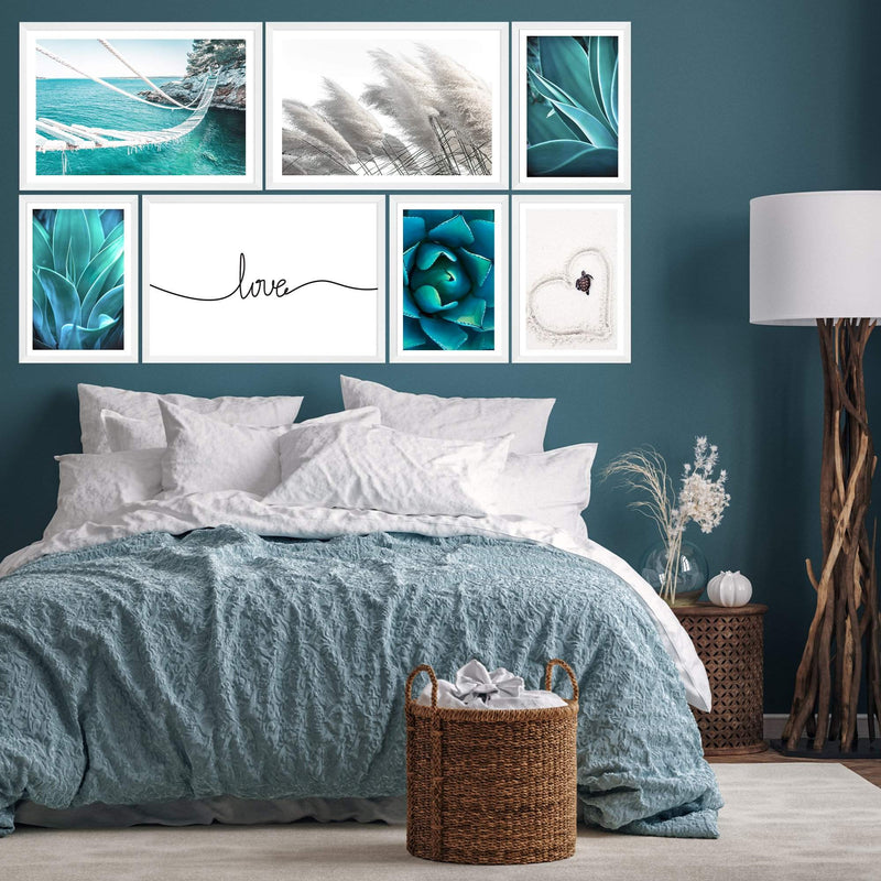 Teal Agave II-The Paper Tree-AGAVE,blue,botanical,cacti,cactus,colourful,portrait,premium art print,succulent,teal,vibrant,wall art,Wall_Art,Wall_Art_Prints