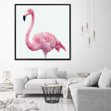 Painted Flamingo Square-The Paper Tree-Art Print,art prints,Artwork,bird,boho,feathers,flamingo,miami,paint,painted,PAINTED FLAMINGO,palm springs,pink,pink bird,premium art print,square,tropical,wall art,Wall_Art,Wall_Art_Prints