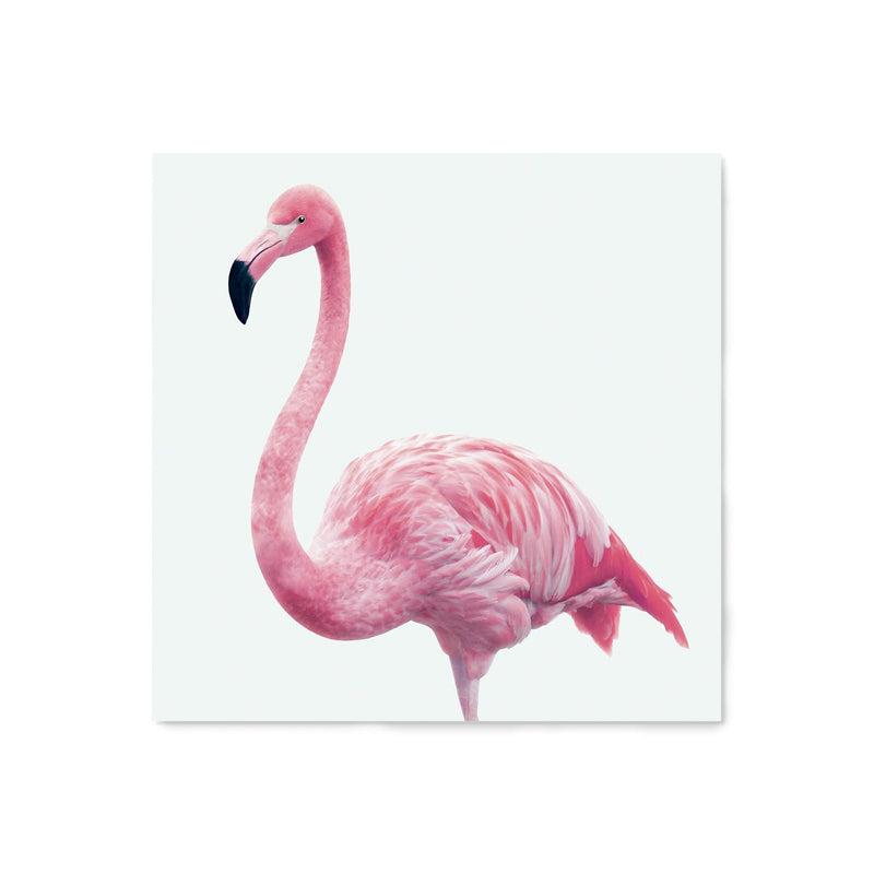 Painted Flamingo Square-The Paper Tree-Art Print,art prints,Artwork,bird,boho,feathers,flamingo,miami,paint,painted,PAINTED FLAMINGO,palm springs,pink,pink bird,premium art print,square,tropical,wall art,Wall_Art,Wall_Art_Prints