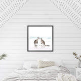 Kangaroo's On The Beach Square II-The Paper Tree-animal,Art Print,art prints,Artwork,australia,australian,australian native,australiana,beach,boho,coastal,framed,hamptons,kangaroo,kangaroo's,Muted Tone,native,neutral,ocean,premium art print,square,wall art,Wall_Art,Wall_Art_Prints,waves,white